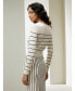 ფოტო #2 პროდუქტის Women's Cropped Silk-knitted Long Sleeve Tee for