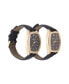 Фото #2 товара Наручные часы Jones New York для мужчин и женщин черного цвета с кожаным ремешком из полиуретана 35мм, 27мм в подарочном наборе