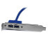 Фото #3 товара StarTech.com 2 Port USB 3.0 A Female Slot Plate Adapter - IDC - USB 3.2 Gen 1 (3.1 Gen 1) - Blue - Stainless steel - 0.5 m - CE - REACH - 500 mm