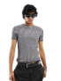 ASOS DESIGN muscle cropped fit t-shirt in grey washed rib