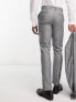 Фото #4 товара New Look slim suit trousers in dark grey texture