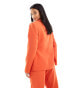 Фото #8 товара Extro & Vert Petite tailored buttoned blazer in rust co-ord