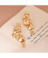 ფოტო #2 პროდუქტის Women's Gold Abstract Drop Earrings