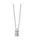 Фото #3 товара Chisel polished Capsule that Opens on a Ball Chain Necklace