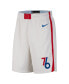 ფოტო #3 პროდუქტის Men's White, Blue Philadelphia 76ers 2022/23 City Edition Swingman Shorts