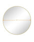 Фото #5 товара 39" Gold Metal Framed Circular Wall Mirror