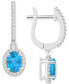 ფოტო #1 პროდუქტის Rhodolite Garnet (1-7/8 ct. t.w.) & Diamond (1/3 ct. t.w.) Leverback Drop Earrings in Sterling Silver (Also in Citrine, Blue Topaz, Amethyst, Peridot, & Opal)