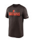 Фото #3 товара Men's Brown Cleveland Browns Legend Microtype Performance T-shirt