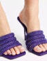 Topshop Summer embellished heeled mules in purple