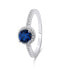 Charming silver ring with zircons RI054WB