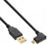 Фото #1 товара InLine Micro USB 2.0 Cable USB Type A male / Micro-B male - angled - black - 1m