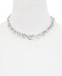 Фото #2 товара GUESS silver-Tone Alternating G Link Collar Necklace, 16" + 2" extender