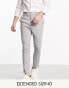 ASOS DESIGN super skinny smart trousers in grey prince of wales check