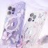 Kingxbar Kingxbar Butterfly Series magnetyczne etui iPhone 14 Pro MagSafe etui z motylami niebieskie