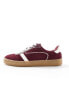 Stradivarius trainer with gum sole in cherry