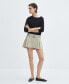 Women's Belted Denim Mini-Skirt