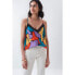 SALSA JEANS Macroprint sleeveless T-shirt