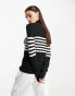 Фото #2 товара French Connection striped high neck jumper in multi