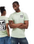 Obey unisex icon eyes graphic back t-shirt in green grün, XL - фото #4