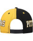 Фото #2 товара Men's Black, Gold Pittsburgh Steelers Team Split 9FIFTY Snapback Hat