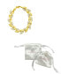 ფოტო #2 პროდუქტის 14K Gold-Plated Crystal Leaf Bracelet