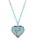 2028 acrylic Turquoise Bead Horse Head Heart Necklace