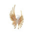 Gold-plated angel brooch with pearl and crystals JL0822