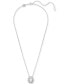 Mesmera Silver-Tone Crystal Pendant Necklace, 18-1/2"