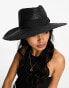 & Other Stories straw fedora hat in black