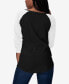 ფოტო #2 პროდუქტის Women's Raglan Word Art USA Flag T-shirt