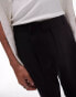 Topman smart textured taper leg trouser in black