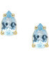 ფოტო #5 პროდუქტის Aquamarine Pear Stud Earrings (1/3 ct. t.w.) in 14k Gold