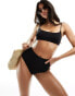 Фото #1 товара ASOS DESIGN mix and match ultra smoothing high waist bikini bottom in black