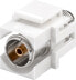 Goobay 79933 - Flat - White - Coaxial - F connector - Female - Female