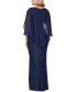 ფოტო #1 პროდუქტის Women's Chiffon Capelet Lace Gown