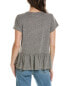 Фото #2 товара The Great The Ruffle T-Shirt Women's Grey 0