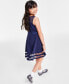 Big Girls Illusion Mesh Bow Front Dress