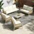 Фото #2 товара Gartenlounge-Set MetalRattan VII