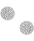 ფოტო #3 პროდუქტის Diamond Circle Stud Earrings (1/2 ct. t.w.) in 14k White Gold, Created for Macy's
