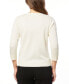 ფოტო #2 პროდუქტის Women's Pointelle-Striped Scoop-Neck Cardigan, Regular & Petites