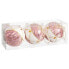 Ёлочные шарики Белый Розовый Polyfoam Ткань 10 x 10 x 10 cm (3 штук)