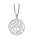 Polished Fancy Swirl Pendant on a Cable Chain Necklace