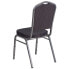 Фото #2 товара Hercules Series Crown Back Stacking Banquet Chair In Black Patterned Fabric - Silver Vein Frame