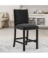 5 Piece Velvet Chair Dining Set with Faux Marble Table, Black