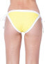 Фото #2 товара Trina Turk 171336 Womens Hipster Bikini Swimsuit Bottom Yellow/White Size 4