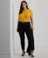 ფოტო #4 პროდუქტის Plus Size Short-Sleeve Knit Tee