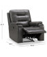 Фото #7 товара Waylen 36.3" Top-Grain Leather Manual Recliner