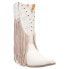 Dingo Hoedown Fringe Studded Round Toe Cowboy Womens Off White Casual Boots DI1 6.5 - фото #2