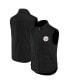 ფოტო #1 პროდუქტის Men's NFL x Darius Rucker Collection by Black Pittsburgh Steelers Sherpa-Lined Full-Zip Vest