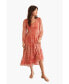 ფოტო #1 პროდუქტის Women's Floral Printed Stella Midi Dress in Red